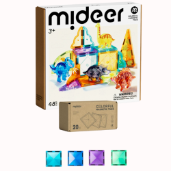 Színes mágneses építőkészlet - Dinoszaurusz 48 db