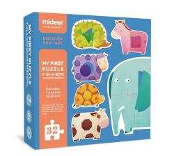 My first puzzle - Geometric shapes and animals-puzzle 32 pieces