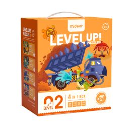 LEVEL UP! 02 - Dinosauři v akci puzzle 4v1