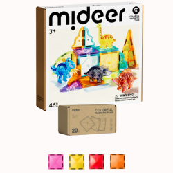 Színes mágneses építőkészlet - Dinoszaurusz 48 db