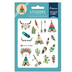 Coloured stickers - Indian 20 pcs