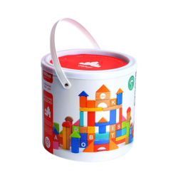 Wooden building set - cubes - 80 pieces